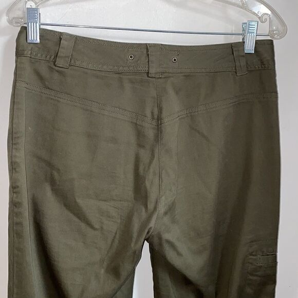 ELLIOT LAUREN Olive Green Cuff Crop Pant-8 - Picture 5 of 7